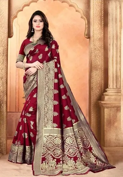 New In Cotton Blend Saree with Blouse piece 