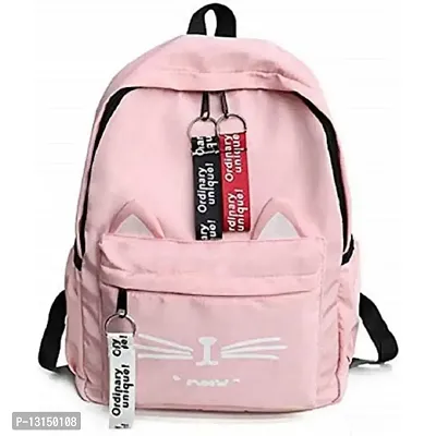 Anu Fashion Stylish Trendy Fashion Waterproof Women Girls Backpack Korean Design Drawstring Chain travel College Office Bag Laptop Backpack (Pink)