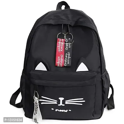 Anu Fashion Style Fashion Waterproof Women Girls Backpack Korean Design Drawstring Chain travel College Office Bag Laptop Backpack (Black)-thumb0