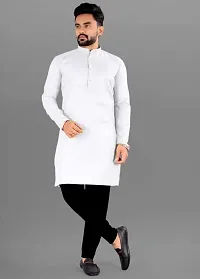 Simran Creation Men's Casual Regular Fit Solid Cotton Kurta for Men, Men's Kurta, Men's Casual Kurta-thumb3