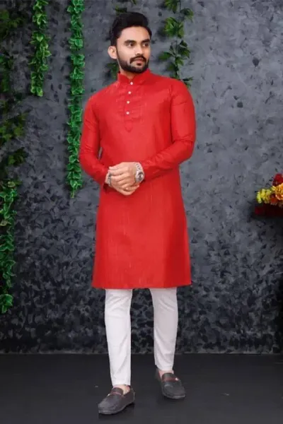 Hot Selling Cotton Blend Kurta Sets For Men 