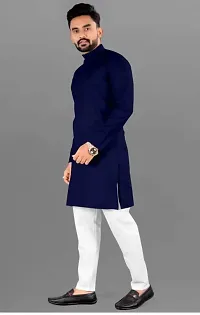 Simran Creation Men's Casual Regular Fit Solid Cotton Kurta for Men, Men's Kurta, Men's Casual Kurta-thumb1