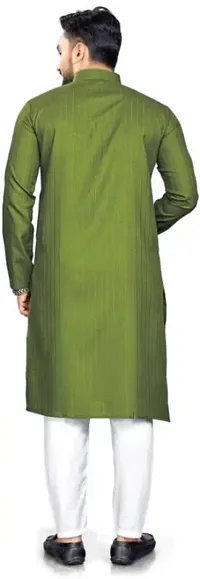 Stylish Cotton Blend Kurta and Pyjama Set-thumb1