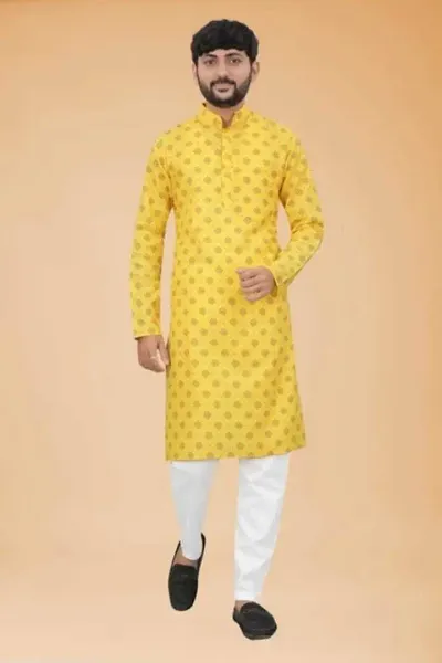 Trendy Cotton Blend Kurtas For Men 