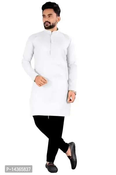 Simran Creation Men's Casual Regular Fit Solid Cotton Kurta for Men, Men's Kurta, Men's Casual Kurta