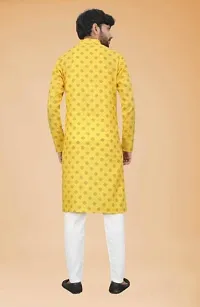 Stylish Cotton Blend Kurta and Pyjama Set-thumb1