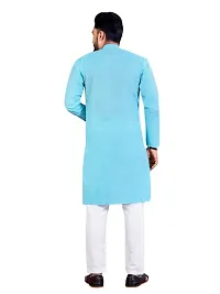 Simran Creation Men's Casual Regular Fit Solid Cotton Kurta for Men, Men's Kurta, Men's Casual Kurta-thumb3