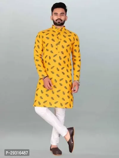 Stylish Cotton Blend Kurta and Pyjama Set-thumb0