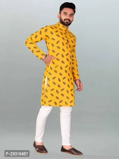 Stylish Cotton Blend Kurta and Pyjama Set-thumb3