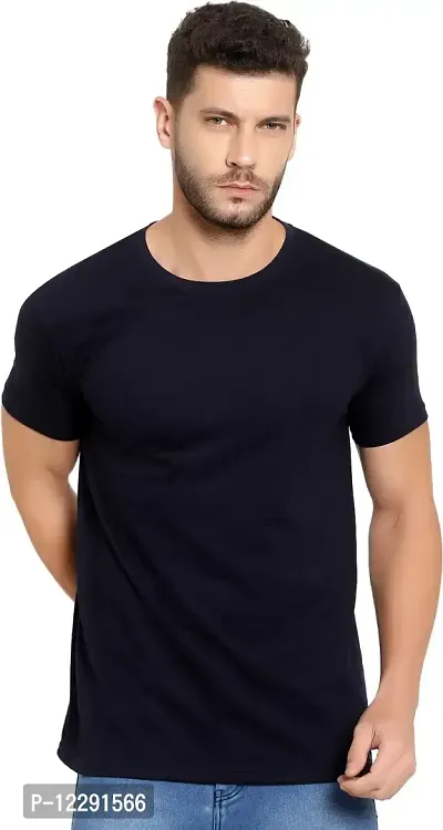 Classic Cotton Solid Tshirt for Mens-thumb0