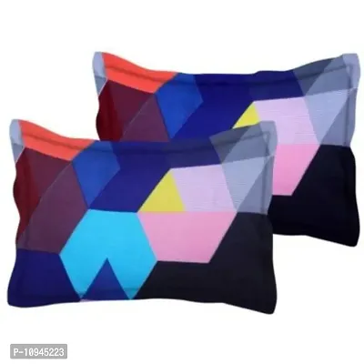 KIHOME Printed Microfibre Pillow Covers  Pillow Case (Set of 2) (4pcs Pillow Covers) (Multicolor)