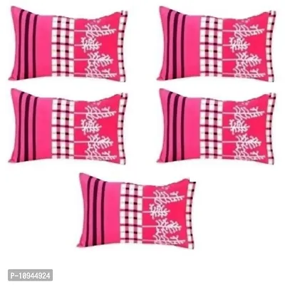 KIHome Microfiber 144 TC Pillow Cover, 17 x 27 Inch, Pack of 5pcs Color- Pink