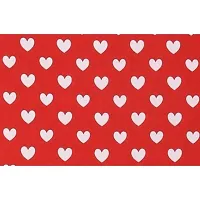 KIHOME Printed Microfibre Pillow Covers  Pillow Case (Set of 2) (4pcs Pillow Covers) (Red Heart)-thumb1
