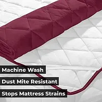 KIHOME Waterproof  Dustproof Microfiber Quilted Mattress Protector - King Size(72''x78'') Color Red-thumb4