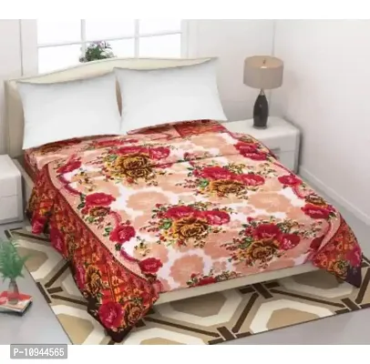 KIHOME Microfiber 144 TC Double Bedsheet Without Pillow Cover- (Top-37)