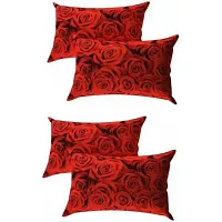 KIHOME Printed Microfibre Pillow Covers  Pillow Case (Set of 2 pcs Pillow Covers) (Gulab)-thumb3