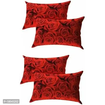 KIHOME Printed Microfibre Pillow Covers  Pillow Case (Set of 2 pcs Pillow Covers) (Gulab)-thumb4