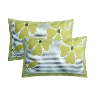 KIHOME Printed Microfibre Pillow Covers & Pillow Case (Set of 2 pcs Pillow Covers) (Green Fruti)-thumb1