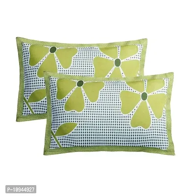 KIHOME Printed Microfibre Pillow Covers & Pillow Case (Set of 2 pcs Pillow Covers) (Green Fruti)-thumb2