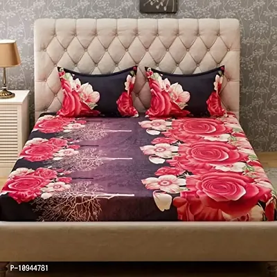 KIHOME Microfibre 144 TC Bedsheet (Double_Red)