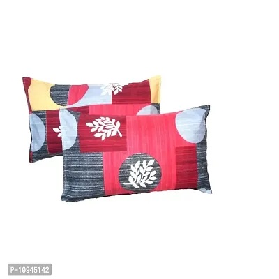 KIHome Beautiful Microfiber Printed Pillow Cover Set of 6 (Peach)-thumb2