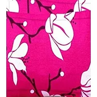 KIHOME Printed Microfibre Pillow Covers  Pillow Case (Set of 2) (4pcs Pillow Covers) (Pink Flower)-thumb1