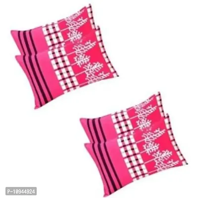 KIHome Microfiber 144 TC Pillow Cover, 17 x 27 Inch, Pack of 5pcs Color- Pink-thumb2