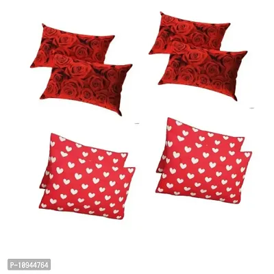 KIHome Pillow Cover Combo of 8 Pcs (Set of 4)