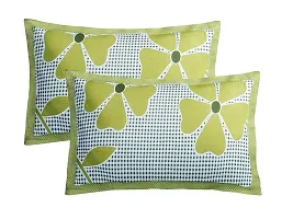 KIHOME Beautiful Microfiber Printed Pillow Cover (Green, Standard)-thumb1