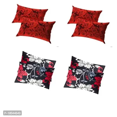 KIHome Pillow Cover Combo of 8 Pcs (Set of 4)