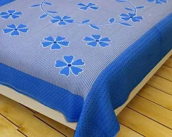 KIHOME 144 TC Cotton Single Bedsheet with Pillow Cover -Blue Fruty-thumb1