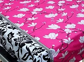 KIHOME Microfibre 144 TC Bedsheet (Double, Pink)-thumb1