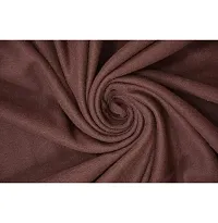 KIHOME Solid Fleece Coral Single Blanket Warm Blanket Pack of 1 (Coffee)-thumb1