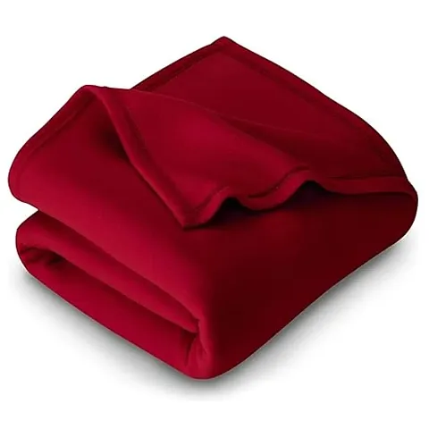 Outlay Home 300 TC All Season Solid/Plain Light Weight Polar Fleece Blanket