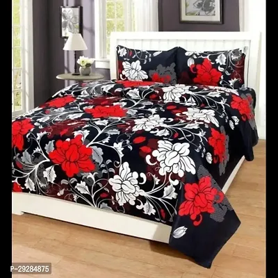 Printed 1  Double Bedsheet With 2 Pillow Covers-thumb0