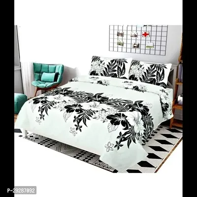 Printed 1  Double Bedsheet With 2 Pillow Covers