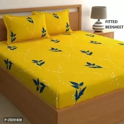 Printed 1  Double Bedsheet With 2 Pillow Covers-thumb0