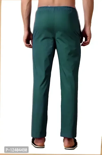 Kipla Fashion Men's Pure Green Cotton Solid Cargo Pyjama Pants (Xs to 10 XL) (2XL)-thumb2