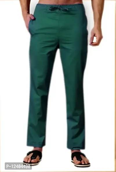 Kipla Fashion Men's Pure Green Cotton Solid Cargo Pyjama Pants (Xs to 10 XL) (2XL)-thumb0