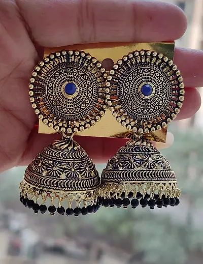 Stylish Alloy Beads Jhumkas Earrings For Women