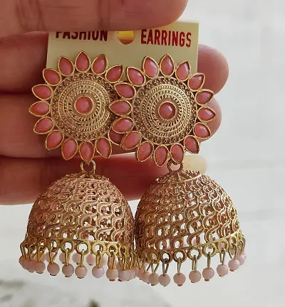 Stylish Alloy Beads Jhumkas Earrings For Women