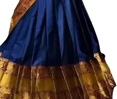 Stylish Blue Art Silk Woven Design Lehenga With Choli And Dupatta Set For Women-thumb2