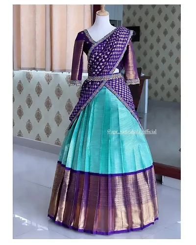 Beautiful Banarasi Silk Semi Stitched Lehenga Choli Set
