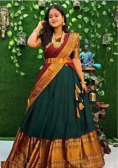 Women Jacquard Lehenga Choli