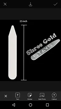 Shree Gold 500 Count 2.5 Collar Stays for Men Shirt Collar Stays Collar Stay Collar Stays for Men Shirt Collar Stay Magnetic Collar Stay Men-thumb2