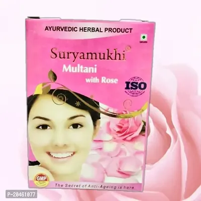 Suryamukhi 100% Natural Multani Mitti powder for Face Pack | Fuller's Earth , Bentonite Clay (600 Grams) Rose Flavour