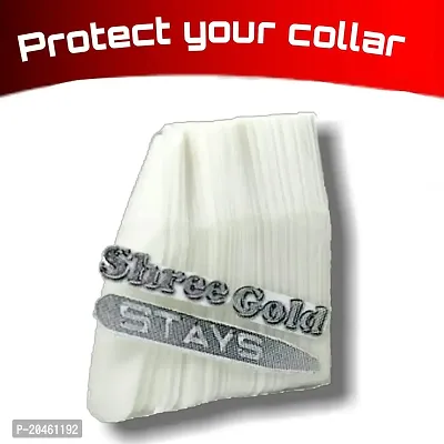 Shree Gold 500 Pieces Collar Bones Stiffeners Stays Inserts for Men Women Formal Dress Shirts Plastic White 1.5(500)-thumb5