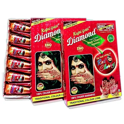 Golecha Red Chili Henna Cones 1 Kotak 12 pcs by Vimals Sehnaaz Henna Series  for wedding , Inai merah | Lazada