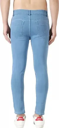 Blue Denim Mid Rise Jeans For Men-thumb1