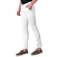 Men Stretchable Denim White Jeans-thumb4